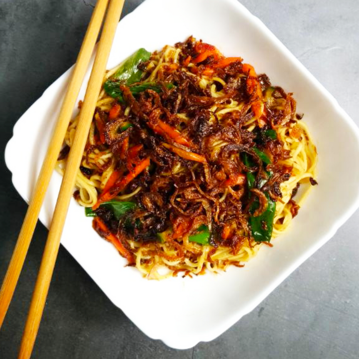 Ya Chou Ready-to-Cook Fresh Noodles - Fried Shallot (3 servings)
