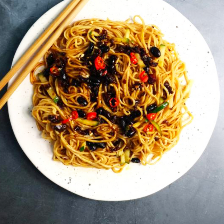 Ya Chou Ready-to-Cook Fresh Noodles - Spicy Fried Bean (3 servings)