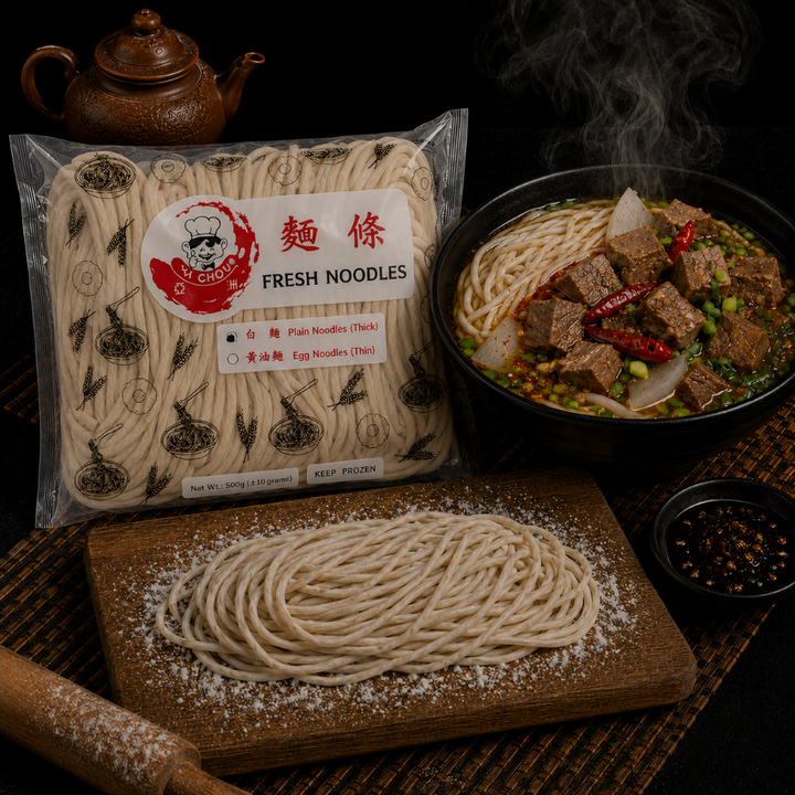 Ya Chou Fresh Noodles - Thick (500g)