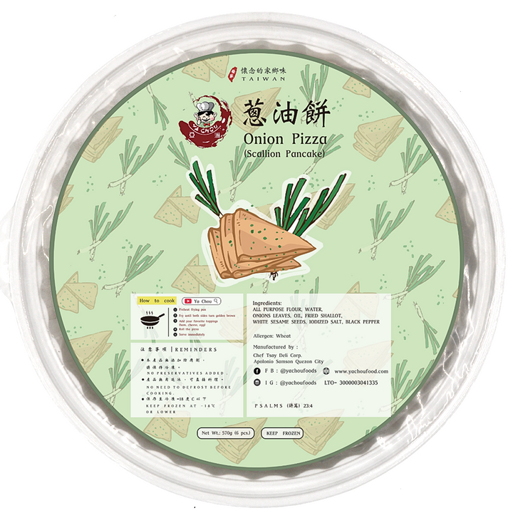 Ya Chou Scallion Pancake Onion Pizza (6pcs)