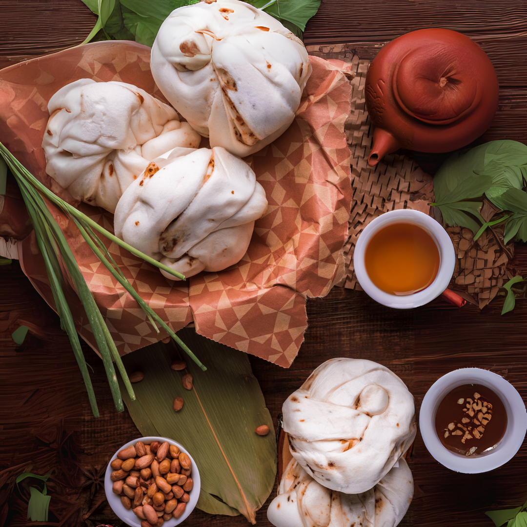 Ya Chou Mantou Steamed Buns - Onion and Fried Shallot - Large (10 pcs)