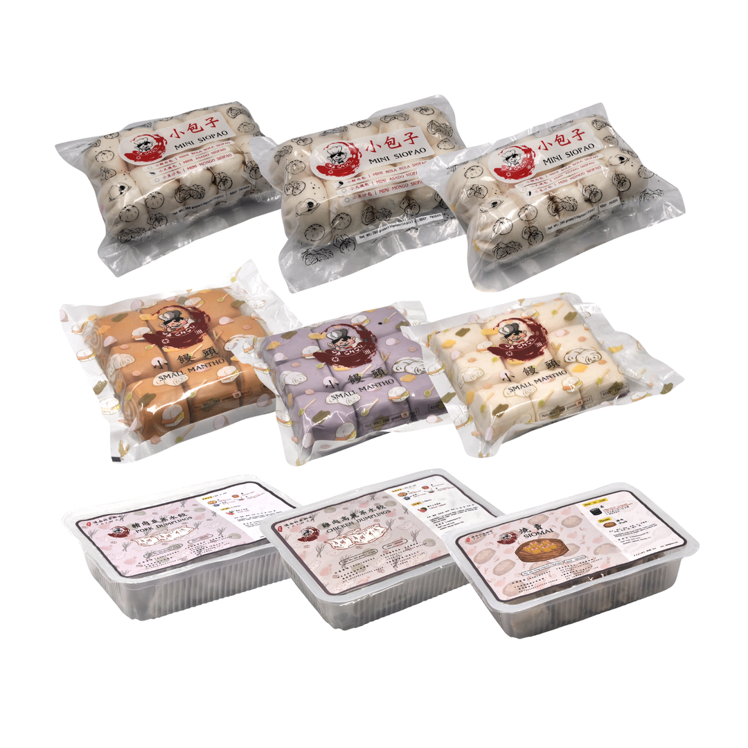 Ya Chou Home Base Trial Kit - Mini Siopao, Small Mantou, Dumplings, Siomai